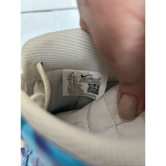 Nike Air Force 1 Low 10.5 Custom Painted Blue Purple Brushstroke CW2288-111 - Picture 11 of 11